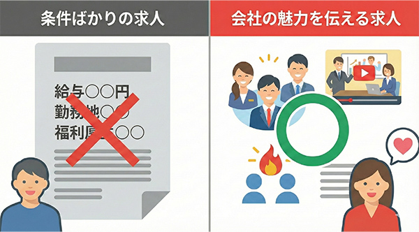 Web広告なら写真や動画で「会社の魅力」が伝わる