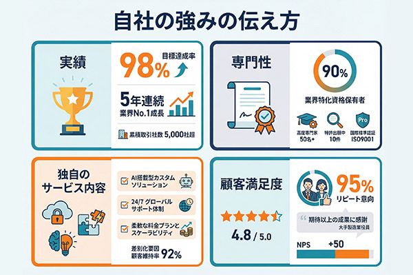 自社の強みや差別化ポイント